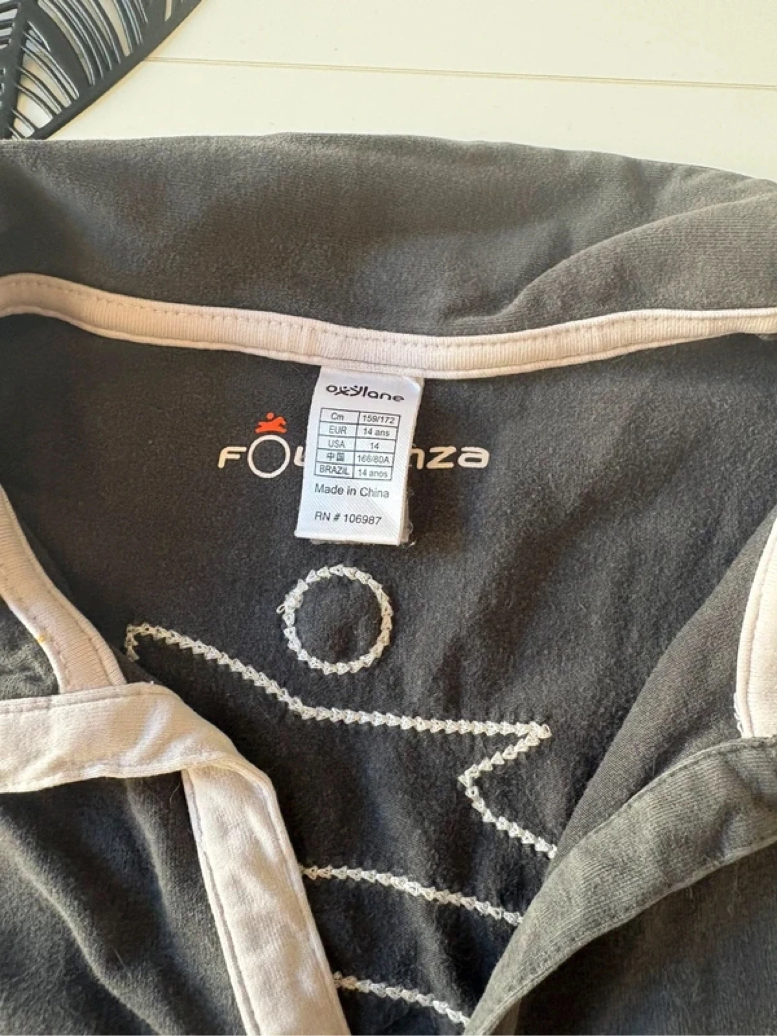 Suéter de equitación Fouganza gris – talla 14 años / XS mujer – muy buen estado – photo 3